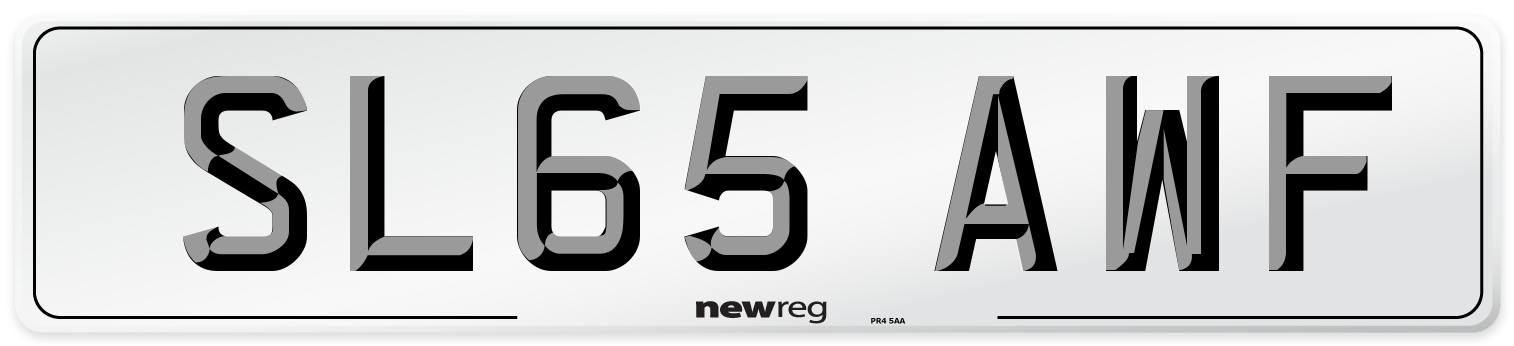 SL65 AWF Number Plate from New Reg
